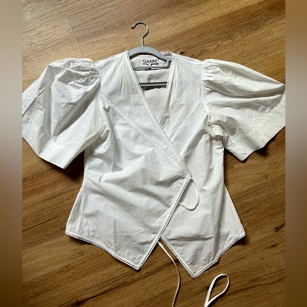 Ganni Wrap Blouse - Size 38